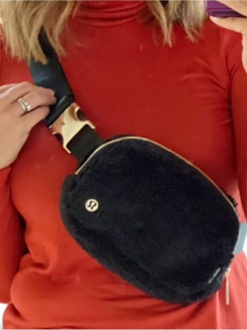 Lululemon Black Sherpa Everywhere Belt Bag 1L